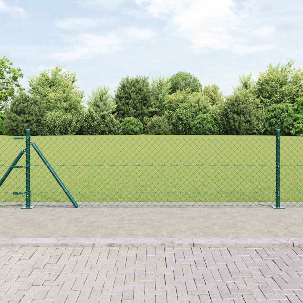 vidaXL Ogrodzenie z drutu spawanego z betonową podstawą