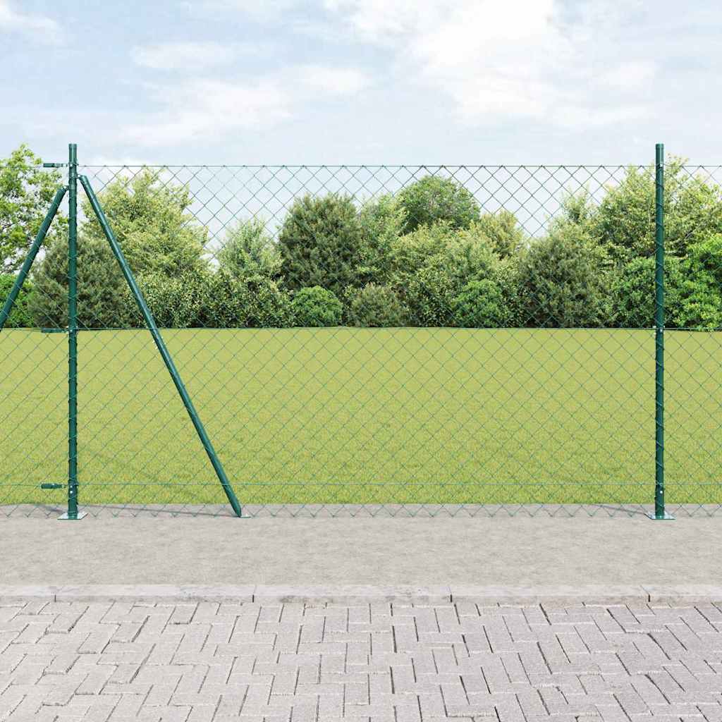 vidaXL Ogrodzenie z drutu spawanego z betonową podstawą