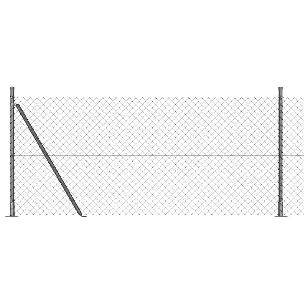 vidaXL Ogrodzenie z drutu spawanego z betonową podstawą