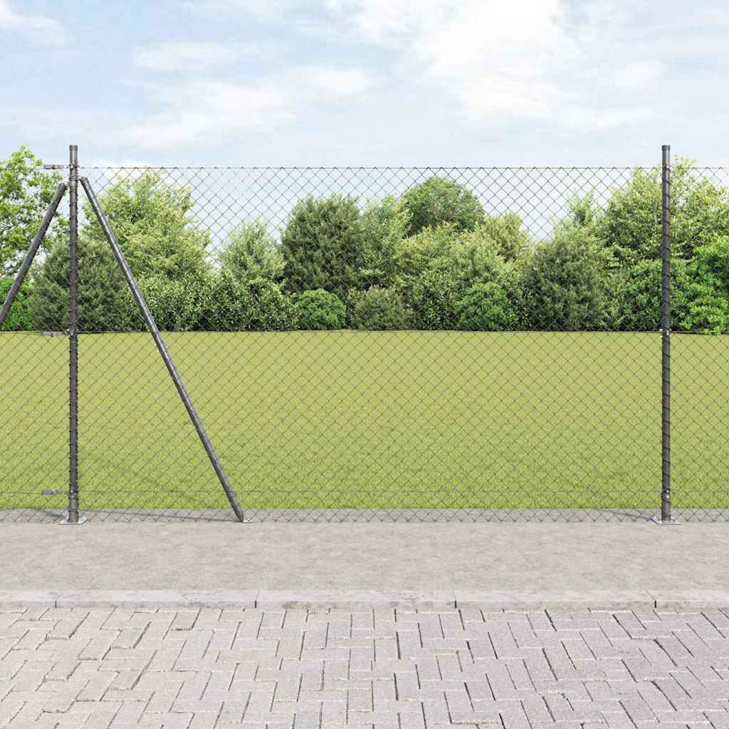 vidaXL Ogrodzenie z drutu spawanego z betonową podstawą