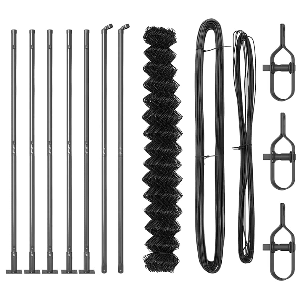 vidaXL Ogrodzenie z drutu spawanego z betonową podstawą