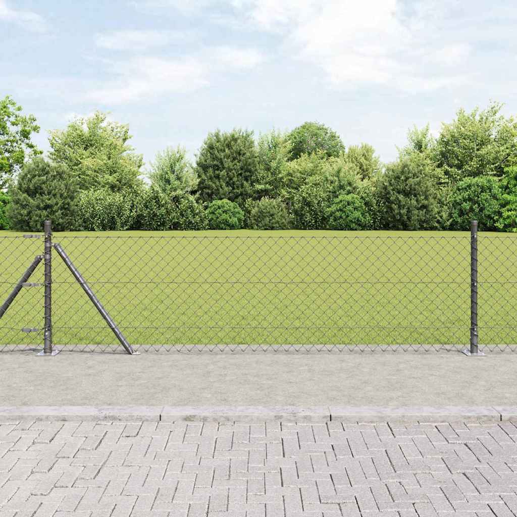 vidaXL Ogrodzenie z drutu spawanego z betonową podstawą