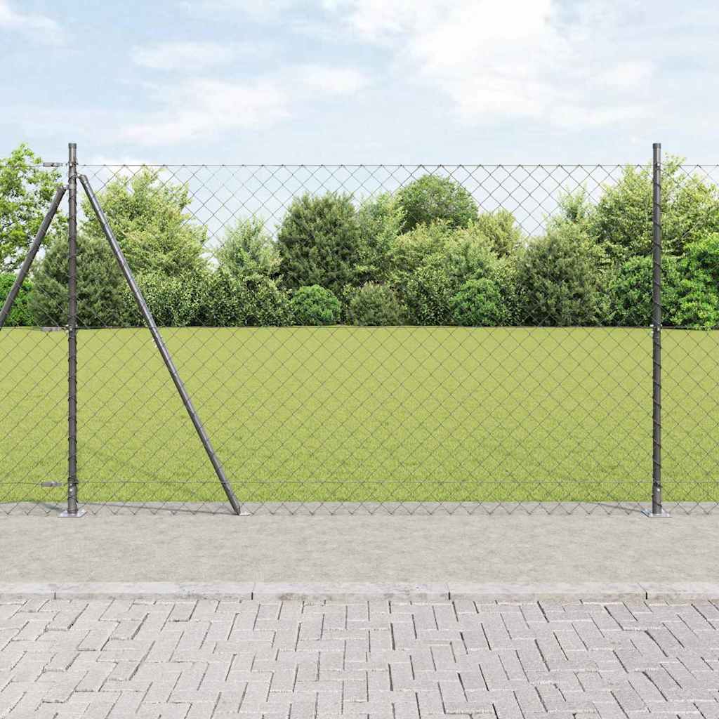 vidaXL Ogrodzenie z drutu spawanego z betonową podstawą