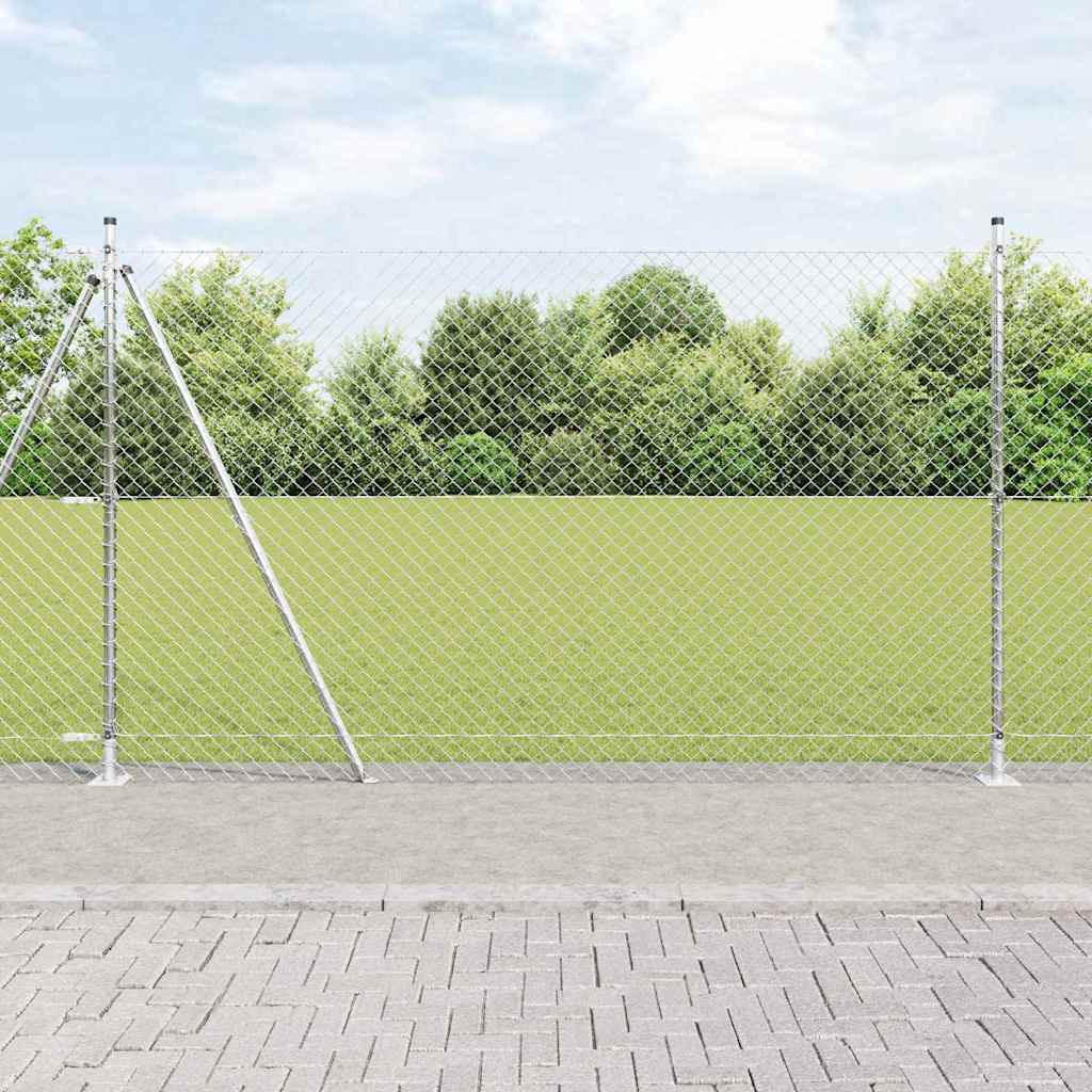 vidaXL Ogrodzenie z drutu spawanego z betonową podstawą