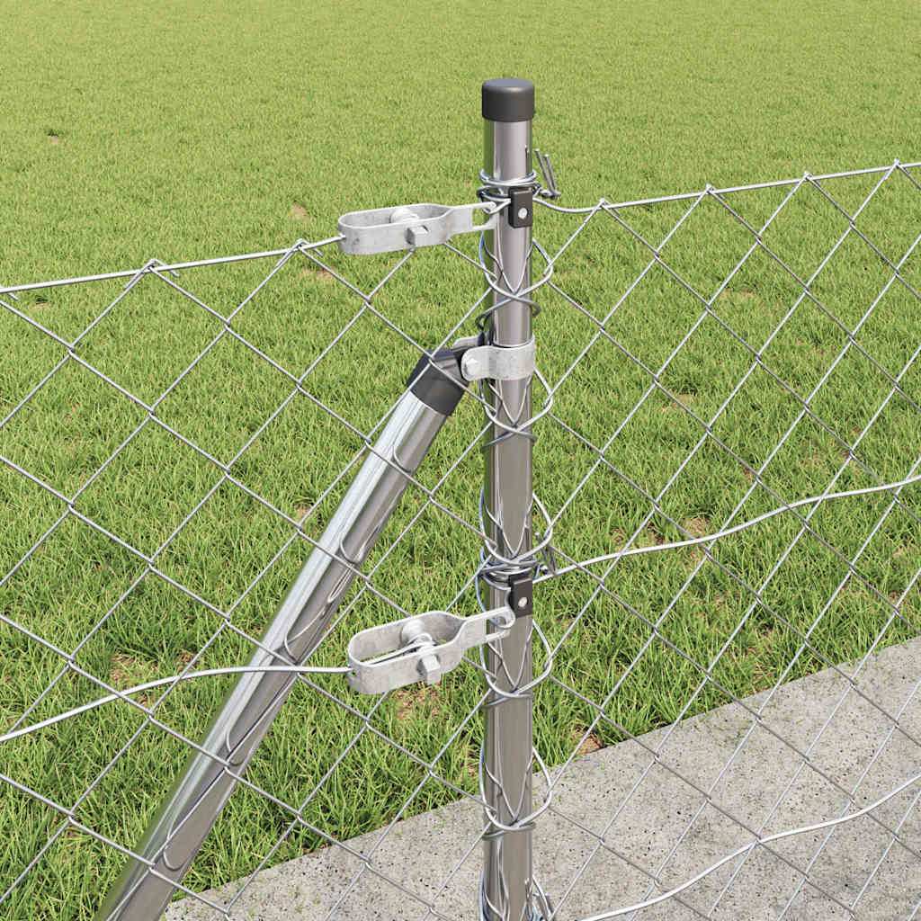 vidaXL Ogrodzenie z drutu spawanego z betonową podstawą