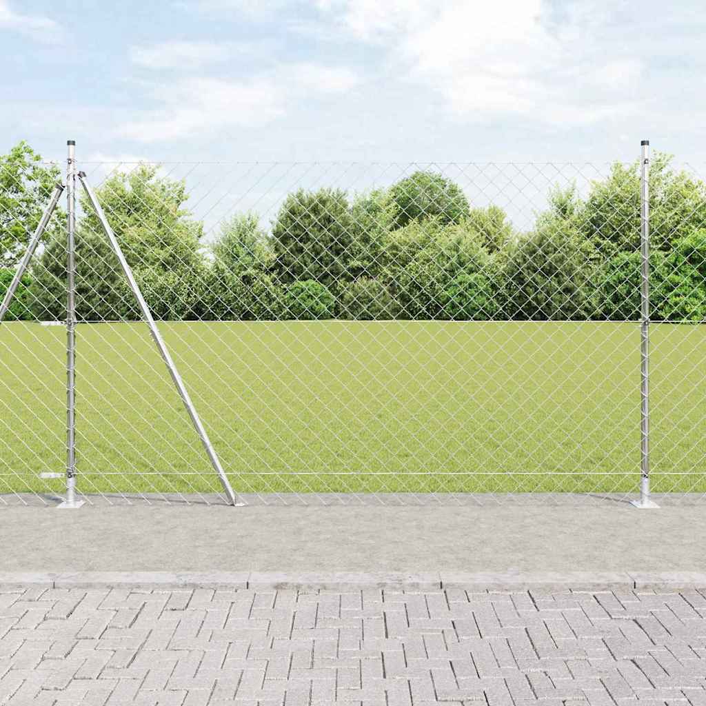 vidaXL Ogrodzenie z drutu spawanego z betonową podstawą