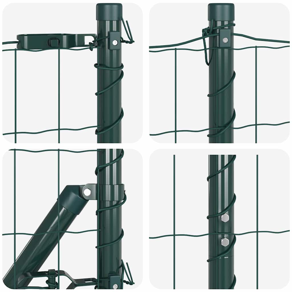 vidaXL Ogrodzenie spawane do mocowania w gruncie 10 x 1,6 m (S x W)