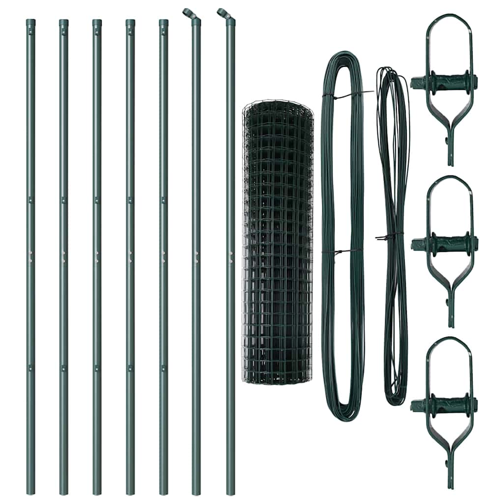 vidaXL Ogrodzenie spawane do mocowania w gruncie 10 x 1 m (S x W)
