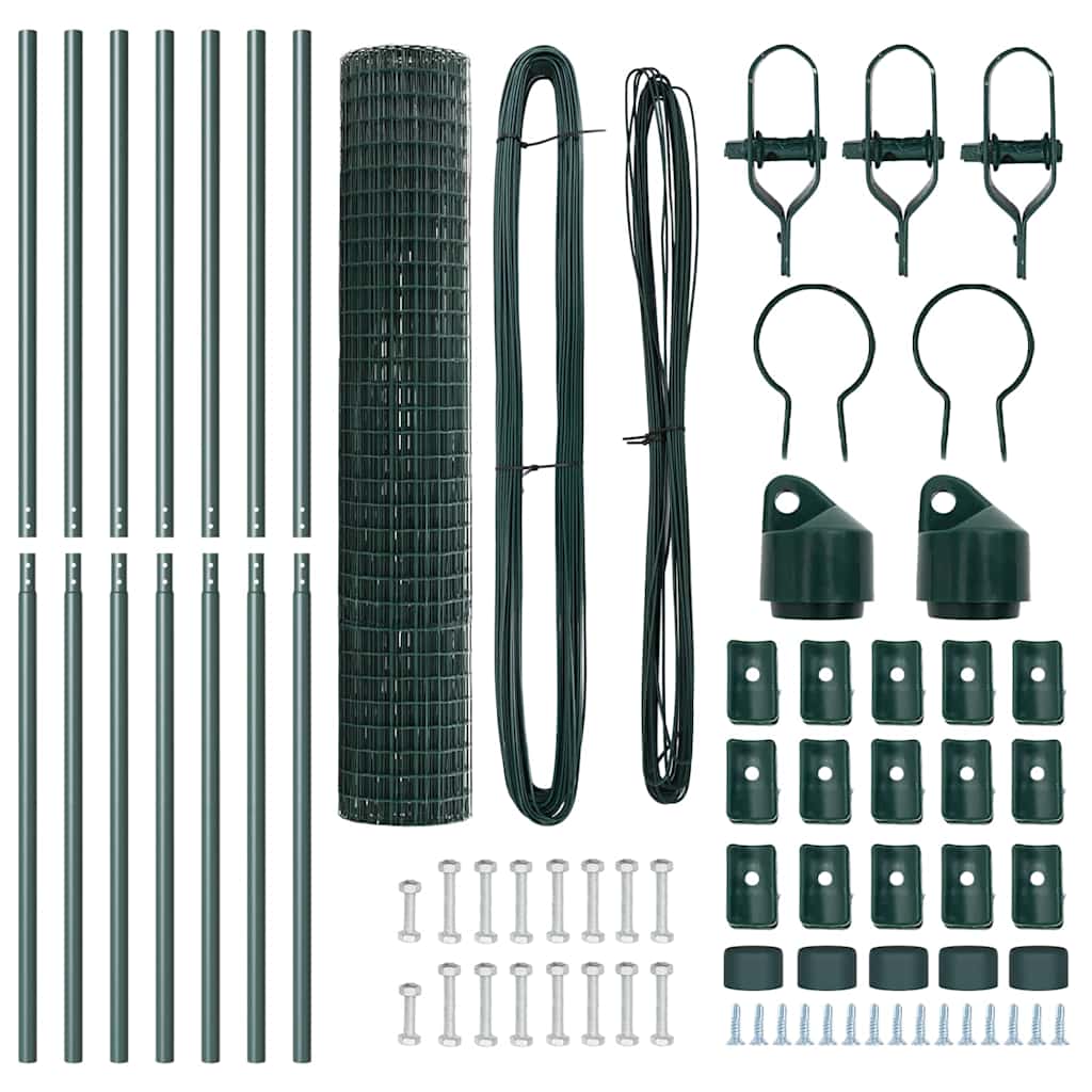 vidaXL Ogrodzenie spawane do mocowania w gruncie 10 x 1,5 m (S x W)