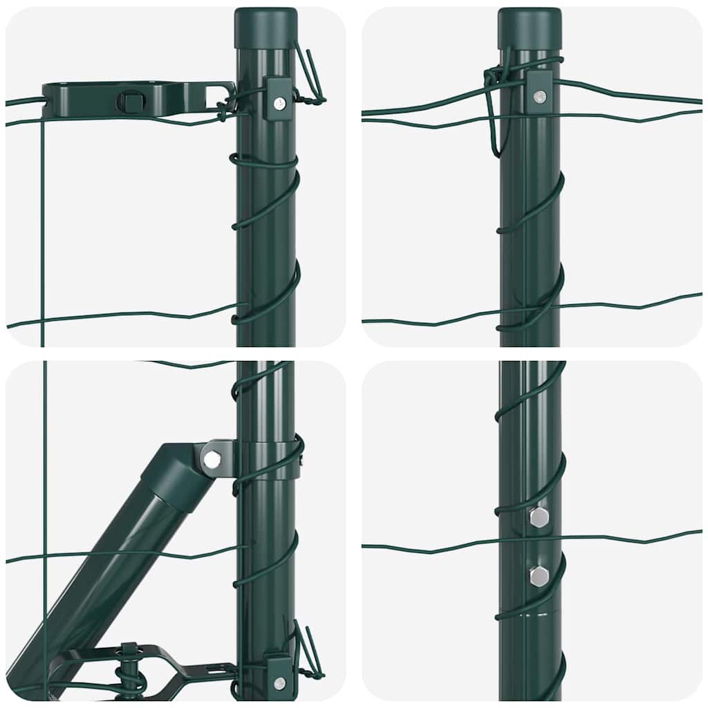 vidaXL Ogrodzenie spawane do mocowania w gruncie 10 x 1,6 m (S x W)