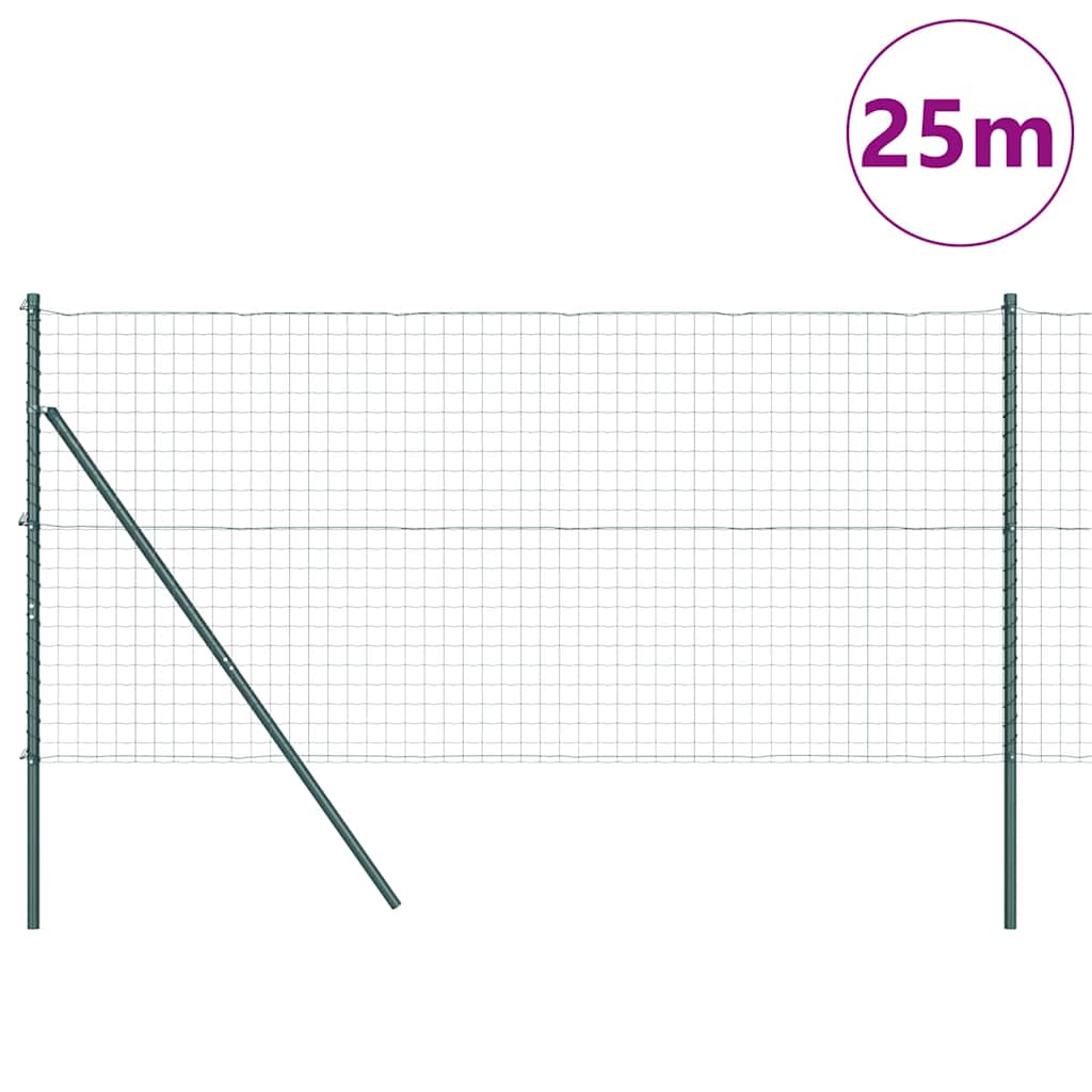 vidaXL Ogrodzenie spawane do mocowania w gruncie 25 x 1 m (S x W)