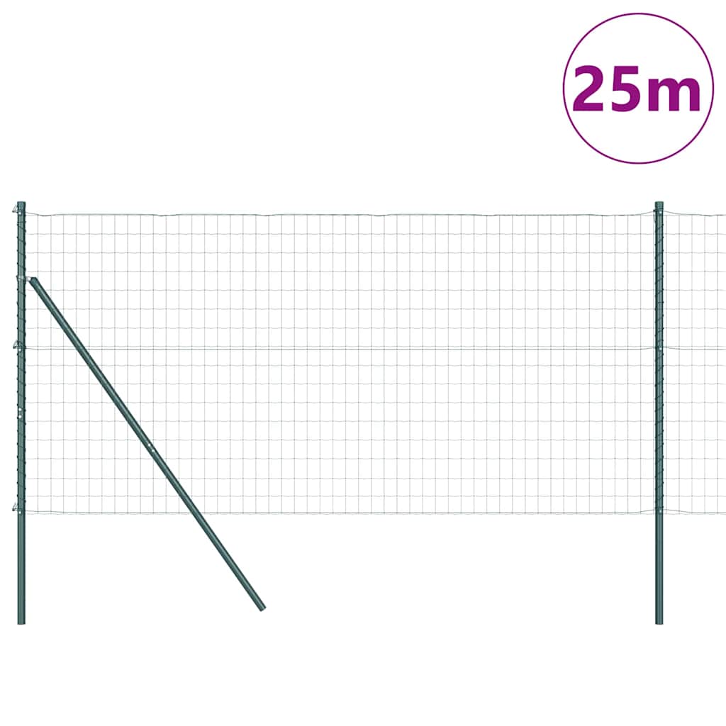 vidaXL Ogrodzenie spawane do mocowania w gruncie 25 x 1,2 m (S x W)