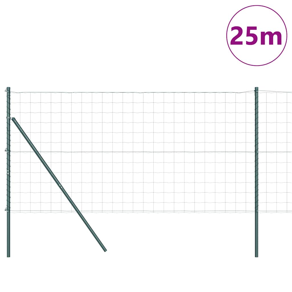 vidaXL Ogrodzenie spawane do mocowania w gruncie 25 x 1 m (S x W)