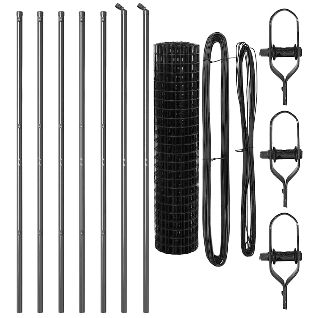 vidaXL Ogrodzenie spawane do mocowania w gruncie 10 x 1,4 m (S x W)