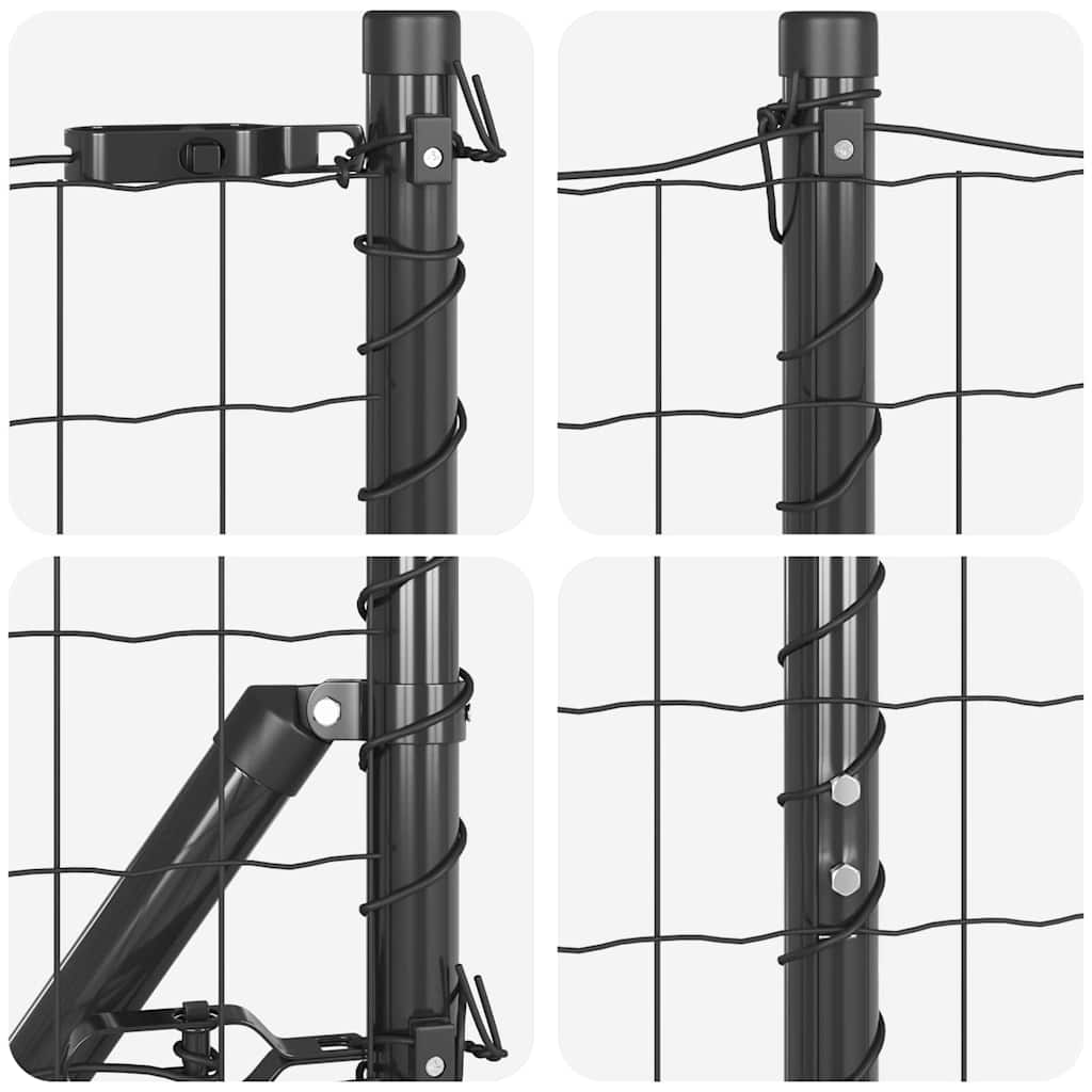 vidaXL Ogrodzenie spawane do mocowania w gruncie 10 x 1,4 m (S x W)