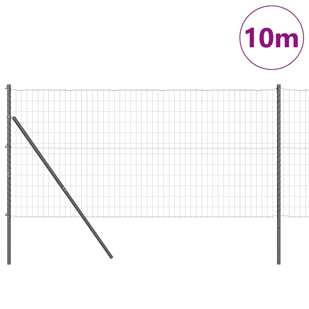 vidaXL Ogrodzenie spawane do mocowania w gruncie 10 x 1,4 m (S x W)