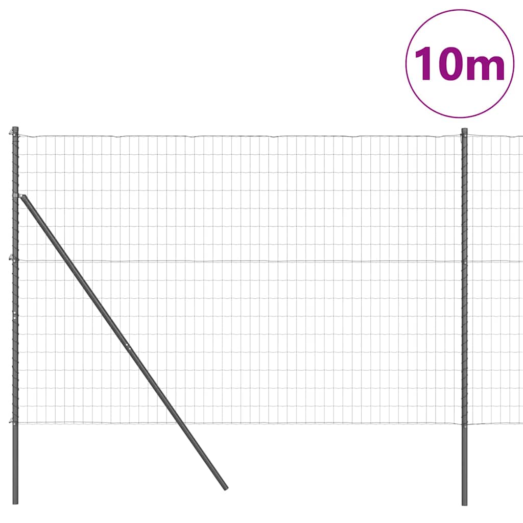 vidaXL Ogrodzenie spawane do mocowania w gruncie 10 x 1,6 m (S x W)