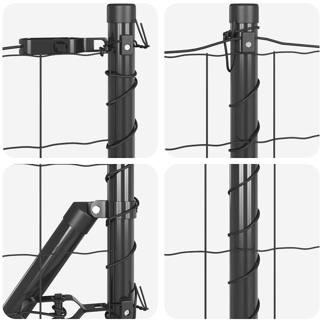 vidaXL Ogrodzenie spawane do mocowania w gruncie 10 x 0,6 m (S x W)