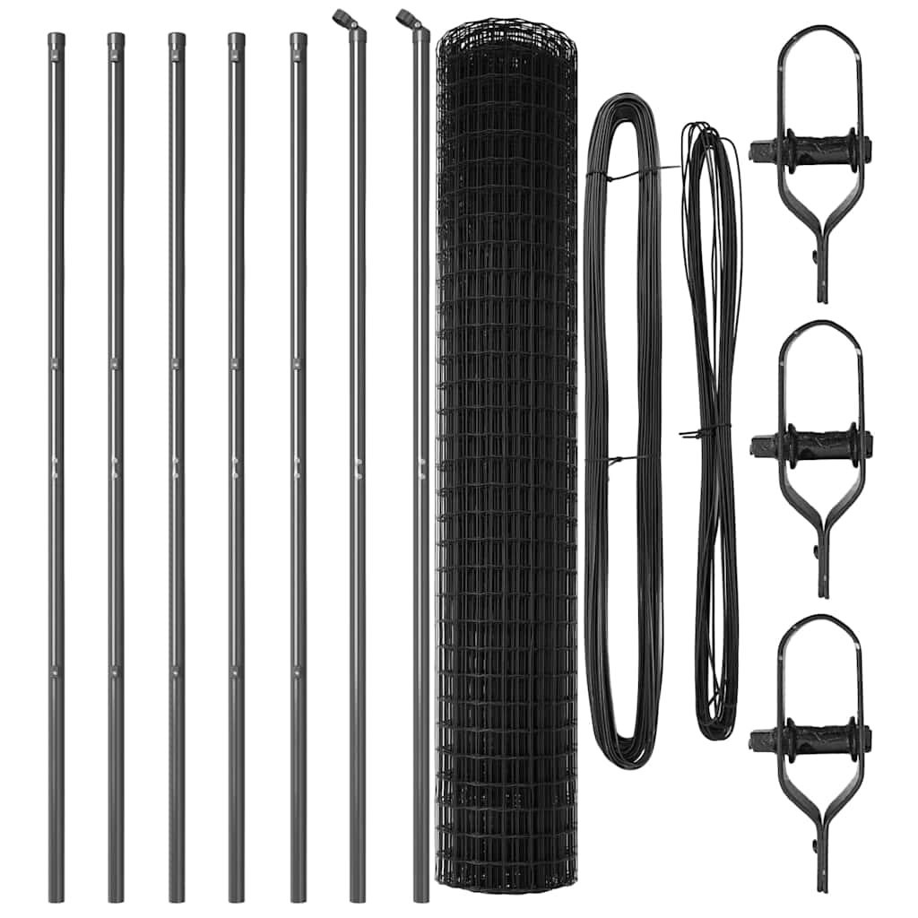 vidaXL Ogrodzenie spawane do mocowania w gruncie 10 x 1,6 m (S x W)