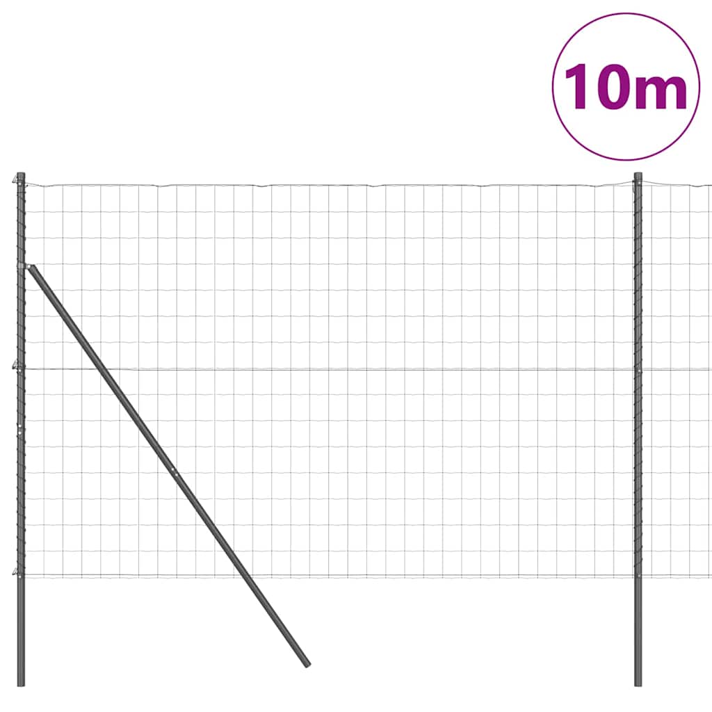 vidaXL Ogrodzenie spawane do mocowania w gruncie 10 x 1,6 m (S x W)
