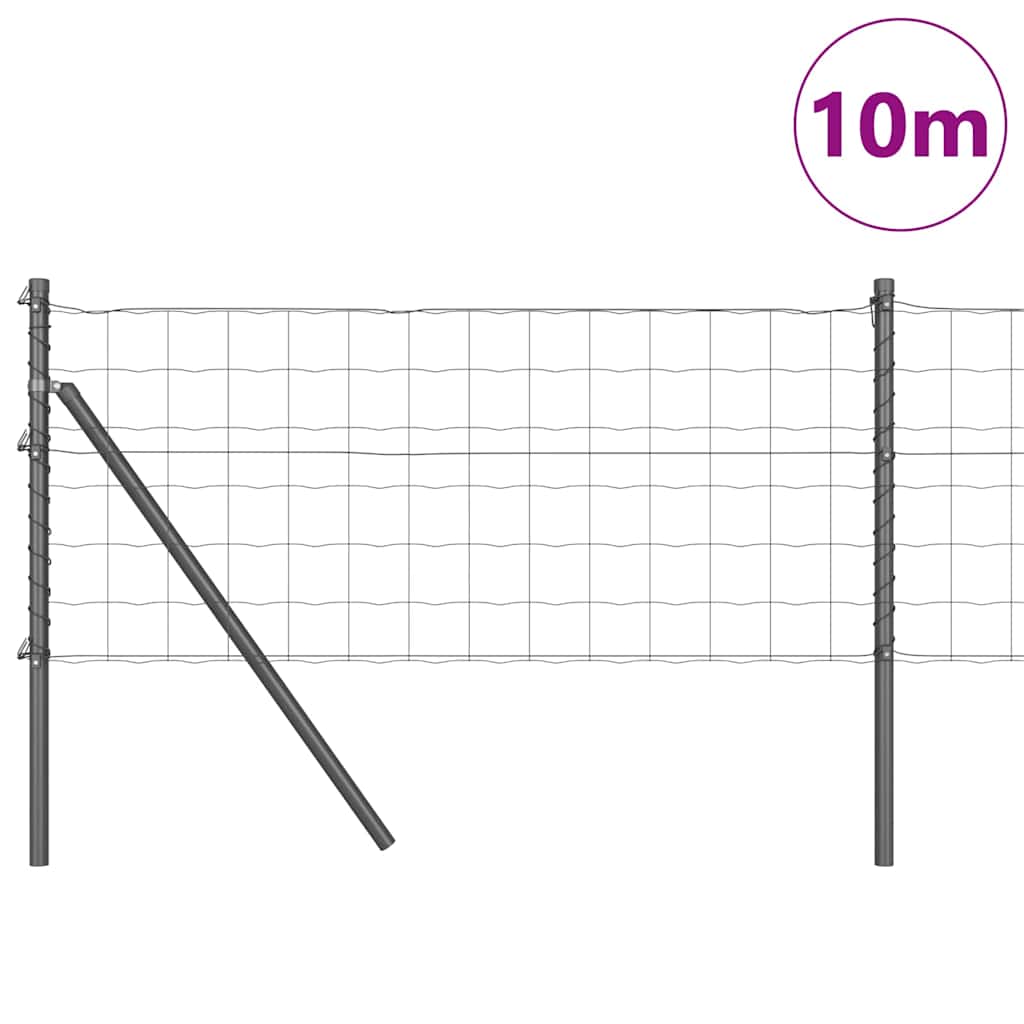 vidaXL Ogrodzenie spawane do mocowania w gruncie 10 x 0,8 m (S x W)