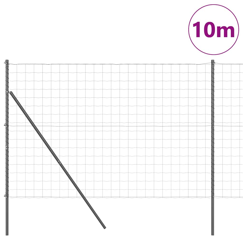 vidaXL Ogrodzenie spawane do mocowania w gruncie 10 x 1,5 m (S x W)