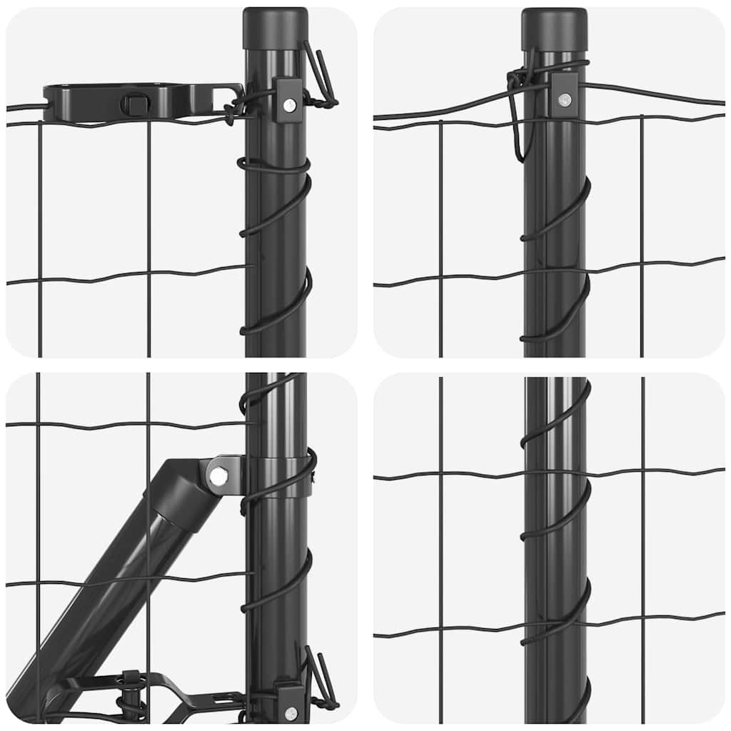 vidaXL Ogrodzenie spawane do mocowania w gruncie 50 x 0,4 m (S x W)