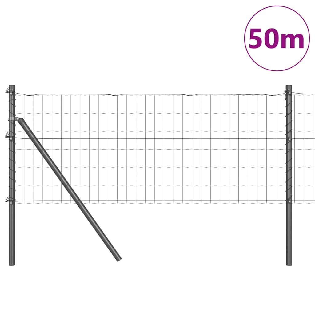 vidaXL Ogrodzenie spawane do mocowania w gruncie 50 x 0,6 m (S x W)