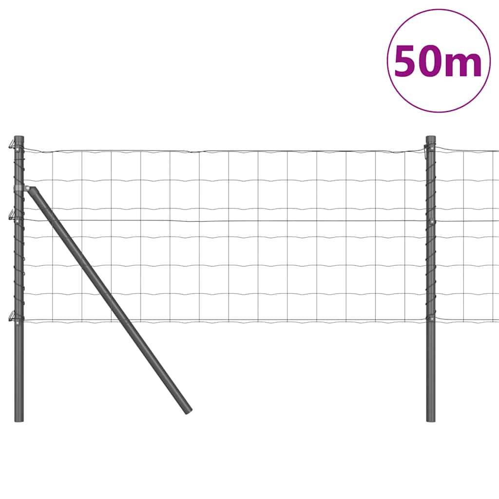 vidaXL Ogrodzenie spawane do mocowania w gruncie 50 x 0,6 m (S x W)