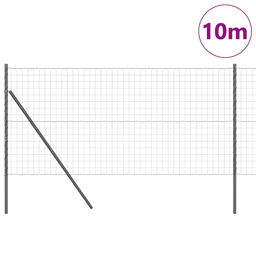 vidaXL Ogrodzenie spawane do mocowania w gruncie 10 x 1 m (S x W)