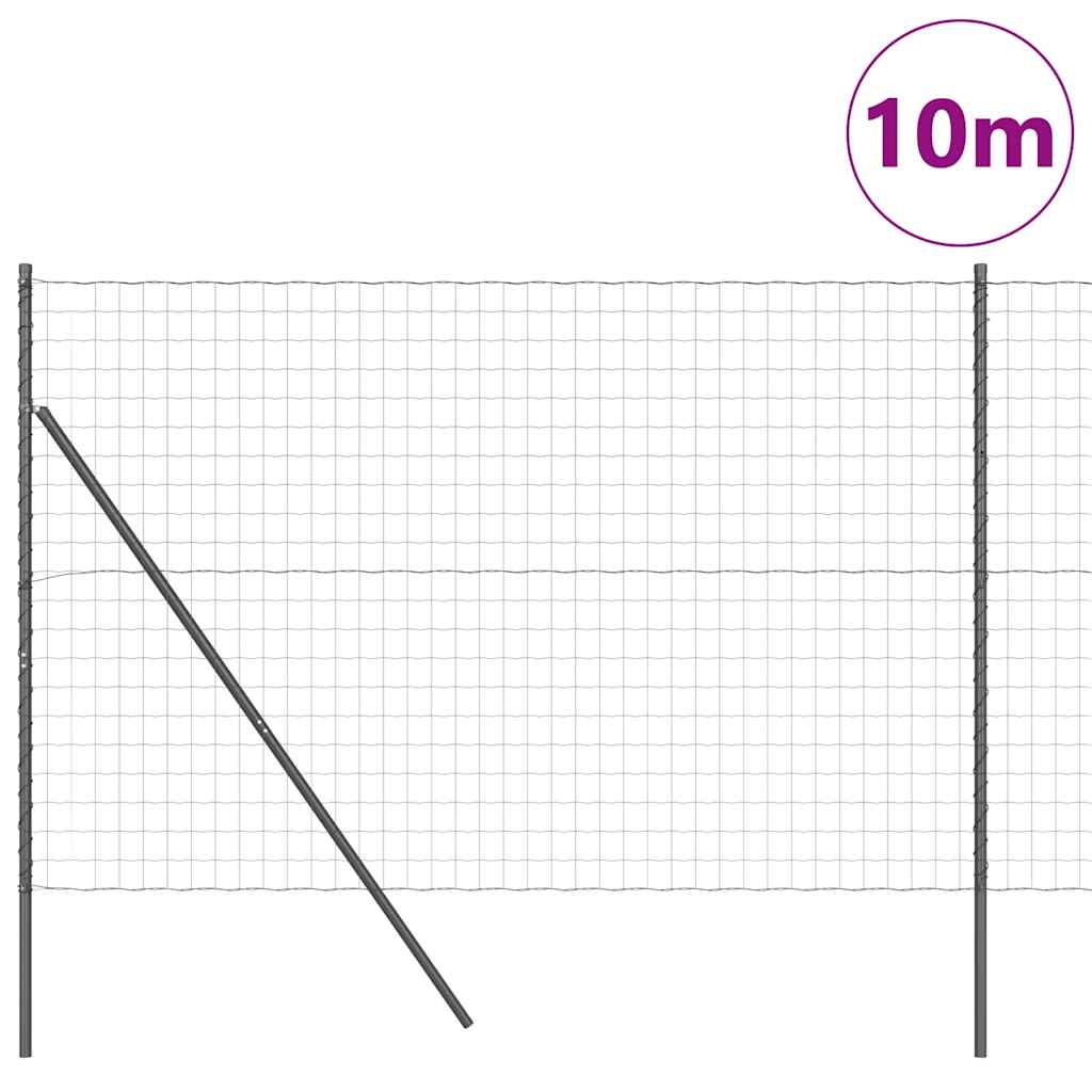 vidaXL Ogrodzenie spawane do mocowania w gruncie 10 x 1,5 m (S x W)