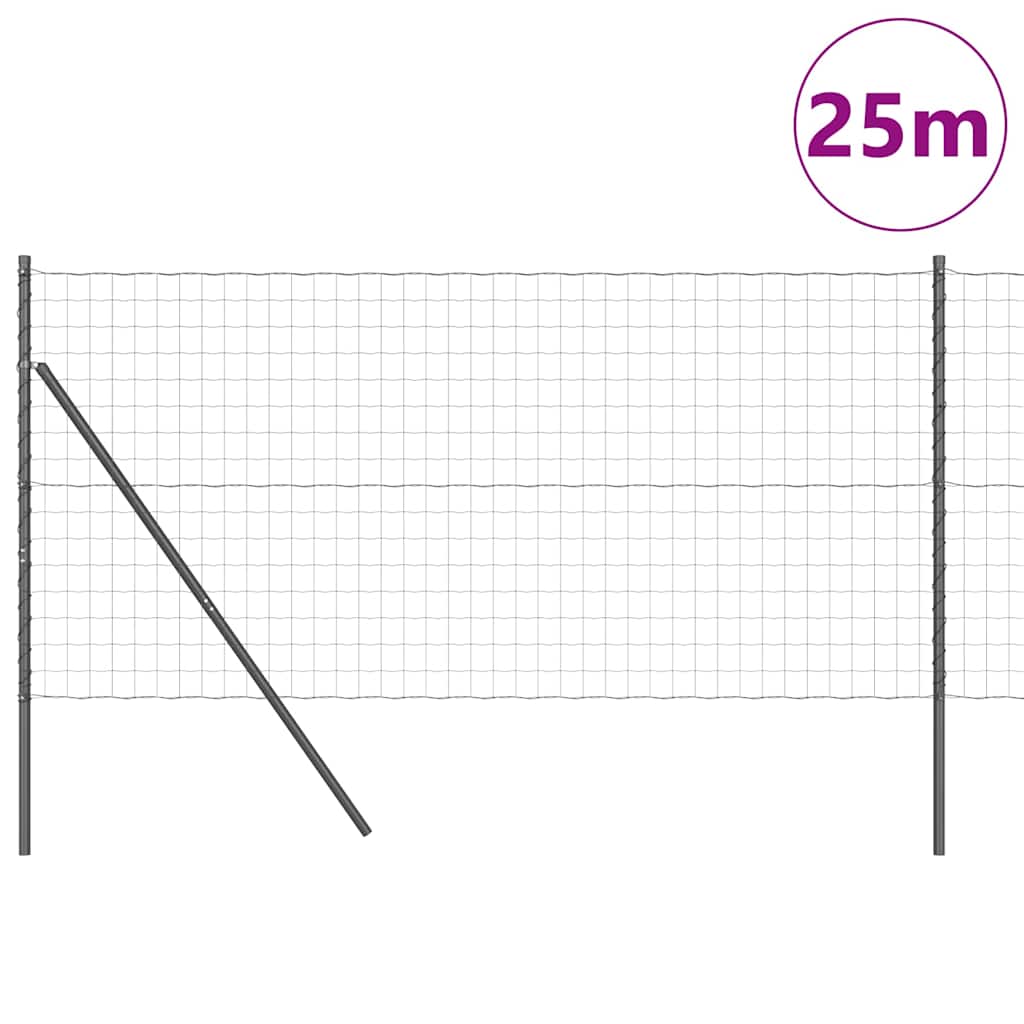 vidaXL Ogrodzenie spawane do mocowania w gruncie 25 x 1,2 m (S x W)