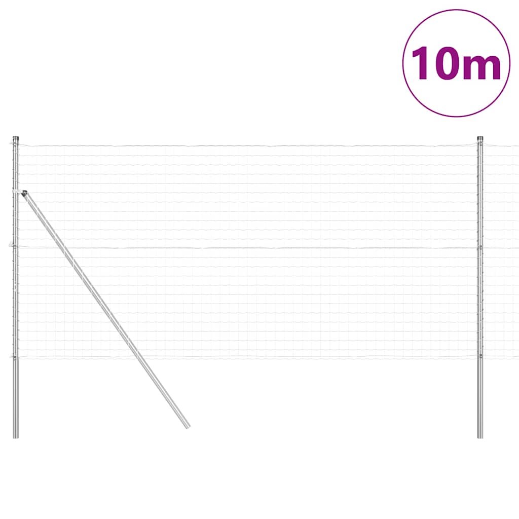 vidaXL Ogrodzenie spawane do mocowania w gruncie 10 x 1 m (S x W)