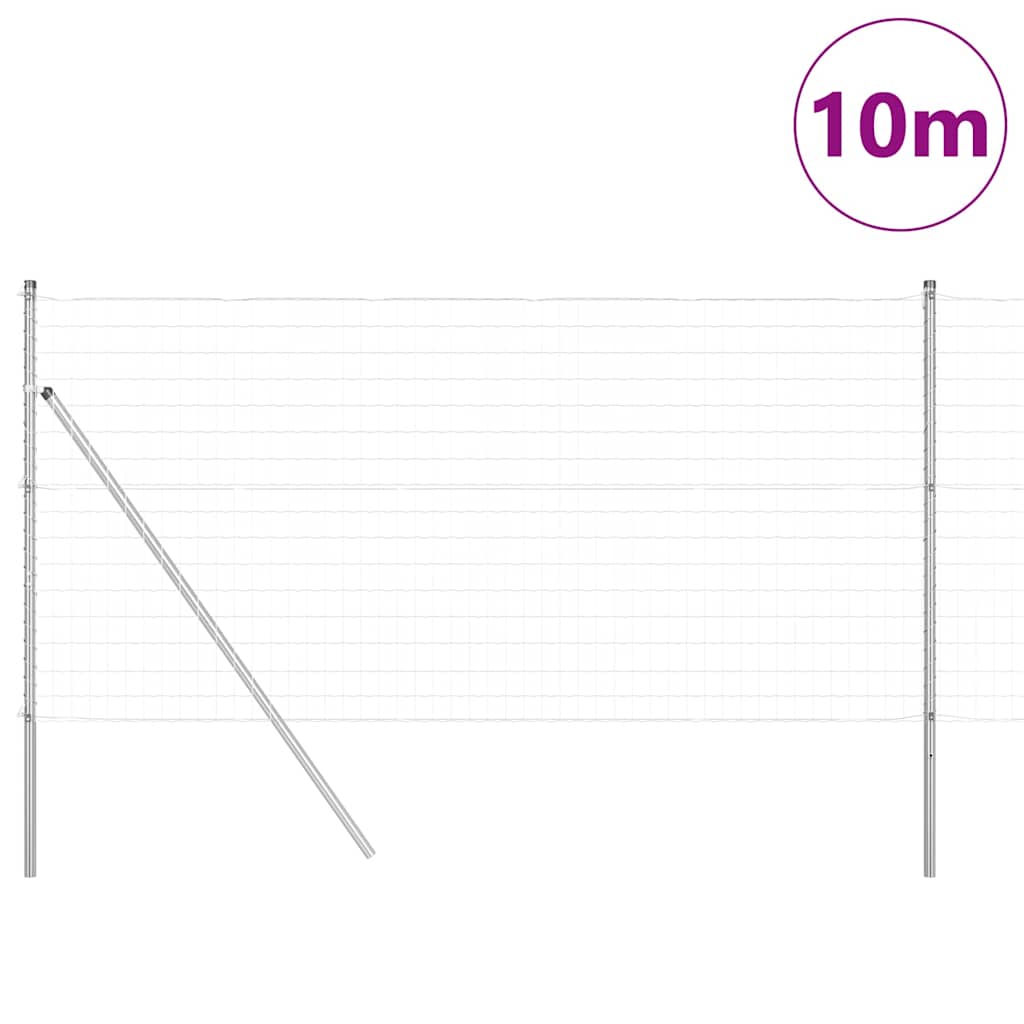 vidaXL Ogrodzenie spawane do mocowania w gruncie 10 x 1 m (S x W)