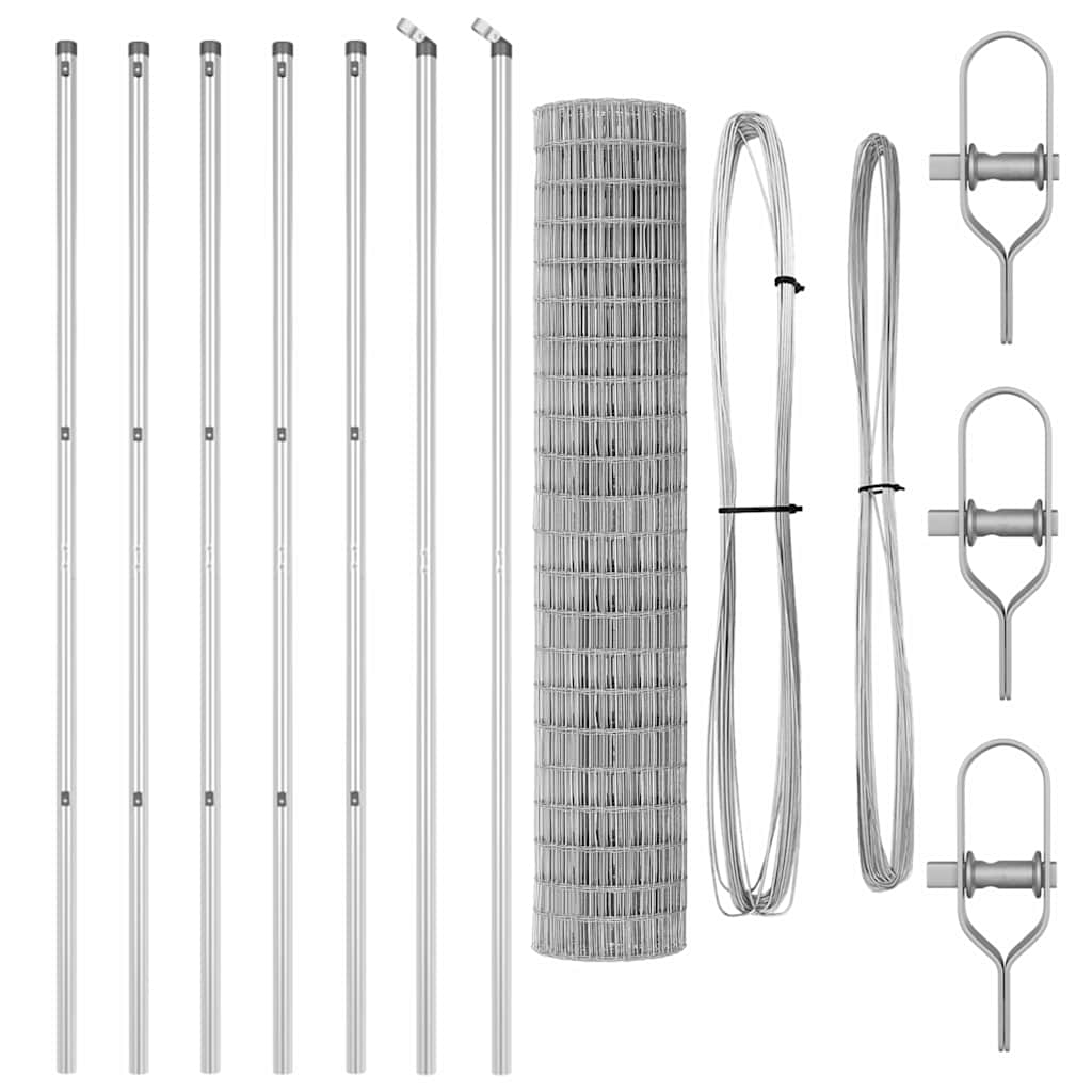 vidaXL Ogrodzenie spawane do mocowania w gruncie 10 x 1,5 m (S x W)