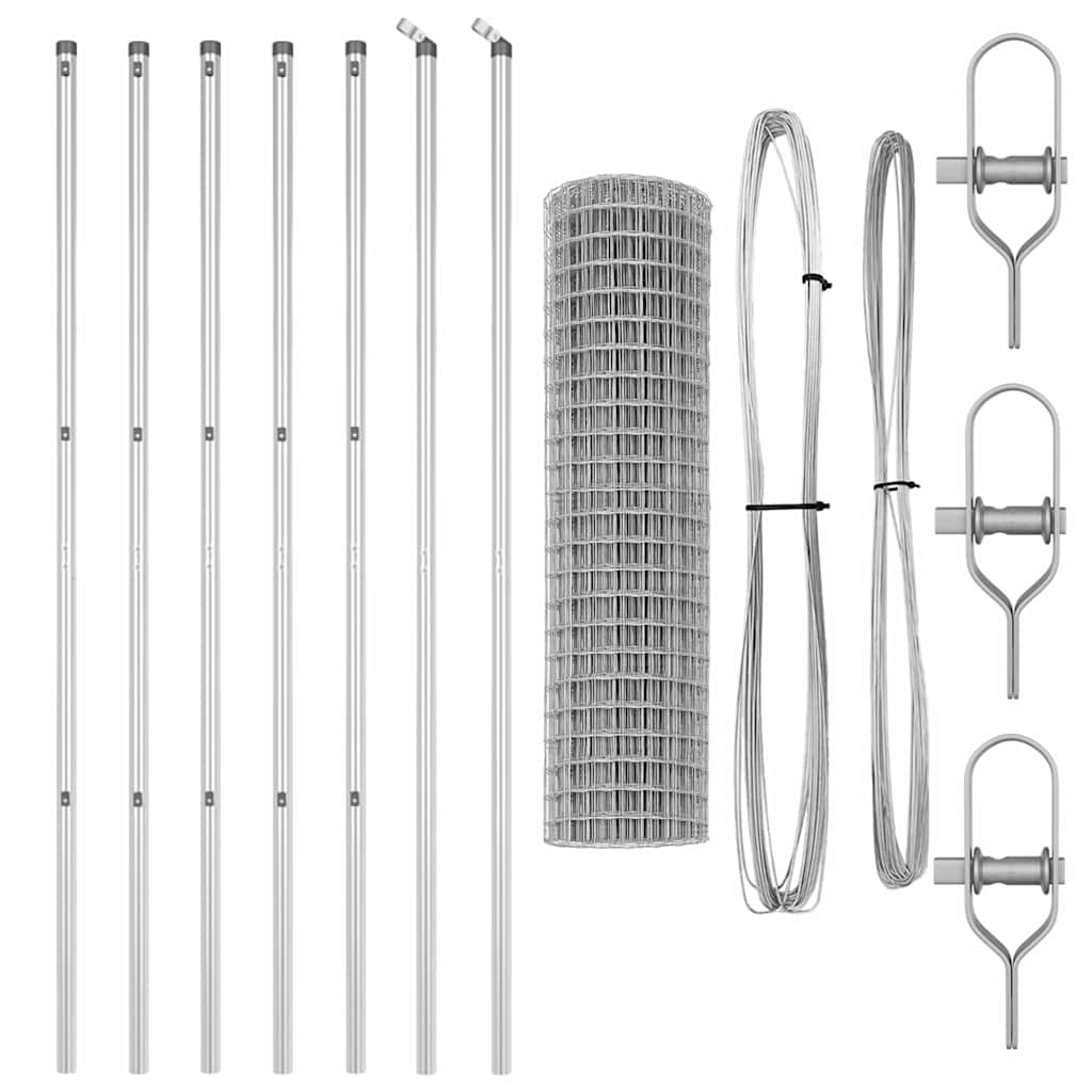 vidaXL Ogrodzenie spawane do mocowania w gruncie 10 x 1,2 m (S x W)