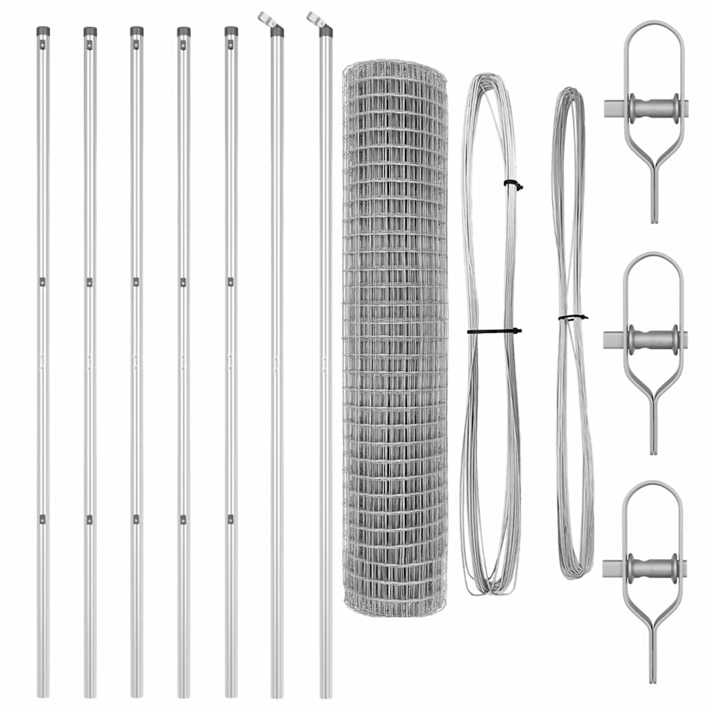 vidaXL Ogrodzenie spawane do mocowania w gruncie 10 x 1,5 m (S x W)