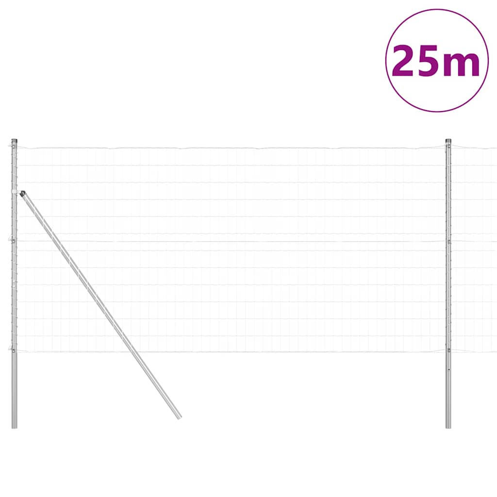 vidaXL Ogrodzenie spawane do mocowania w gruncie 25 x 1,2 m (S x W)