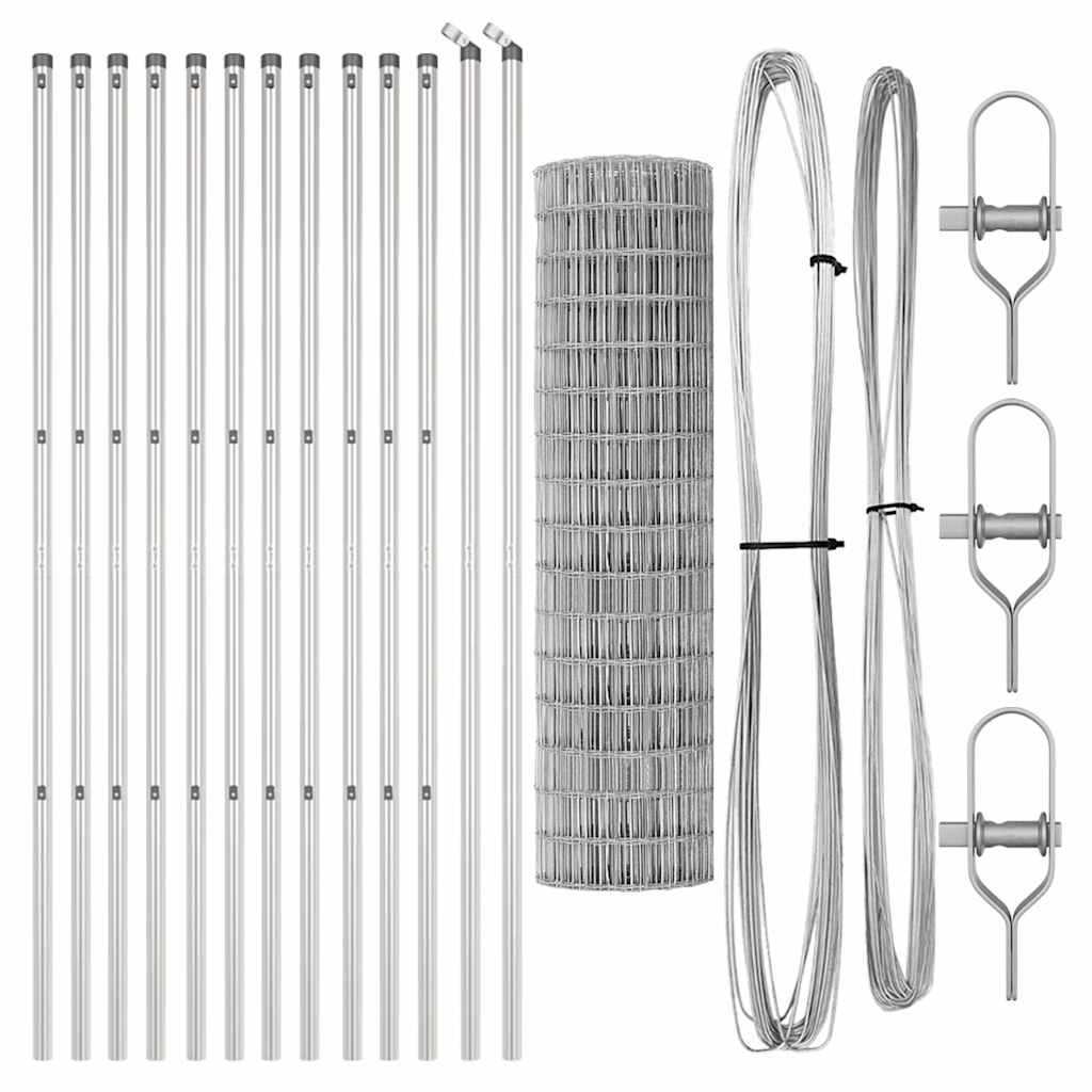 vidaXL Ogrodzenie spawane do mocowania w gruncie 25 x 1,2 m (S x W)