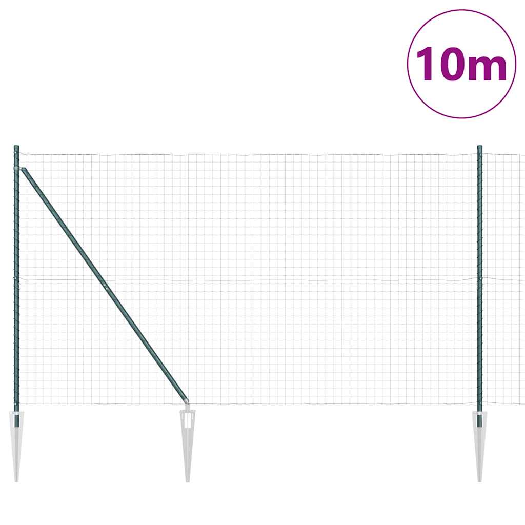 vidaXL Ogrodzenie z drutu spawanego z kolcami 10 x 1,6 m (S x W)