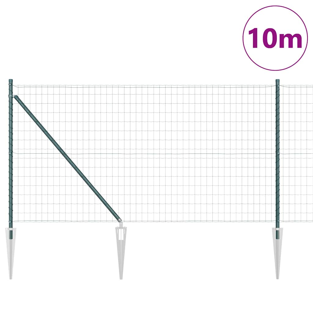 vidaXL Ogrodzenie z drutu spawanego z kolcami 10 x 1 m (S x W)