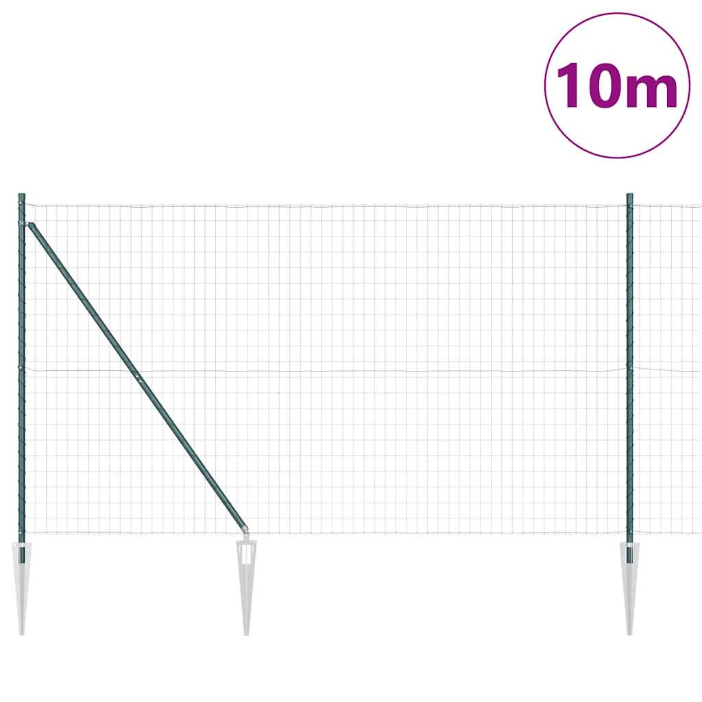 vidaXL Ogrodzenie z drutu spawanego z kolcami 10 x 1,6 m (S x W)