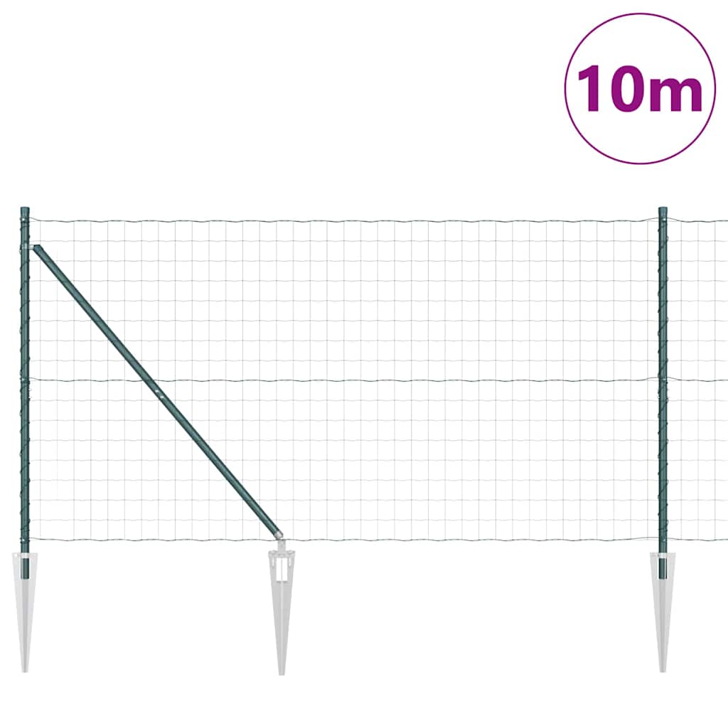 vidaXL Ogrodzenie z drutu spawanego z kolcami 10 x 1,4 m (S x W)