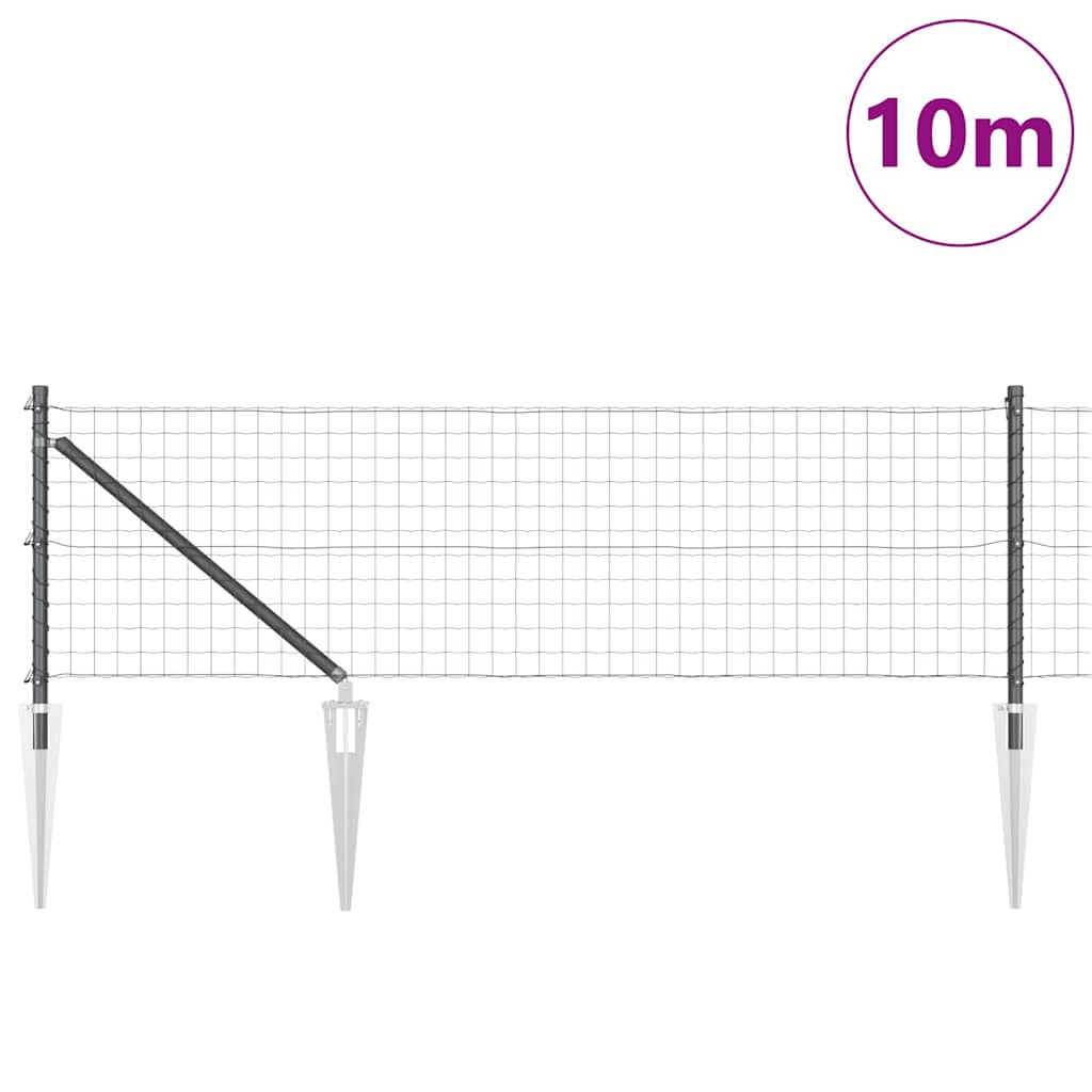 vidaXL Ogrodzenie z drutu spawanego z kolcami 10 x 0,8 m (S x W)