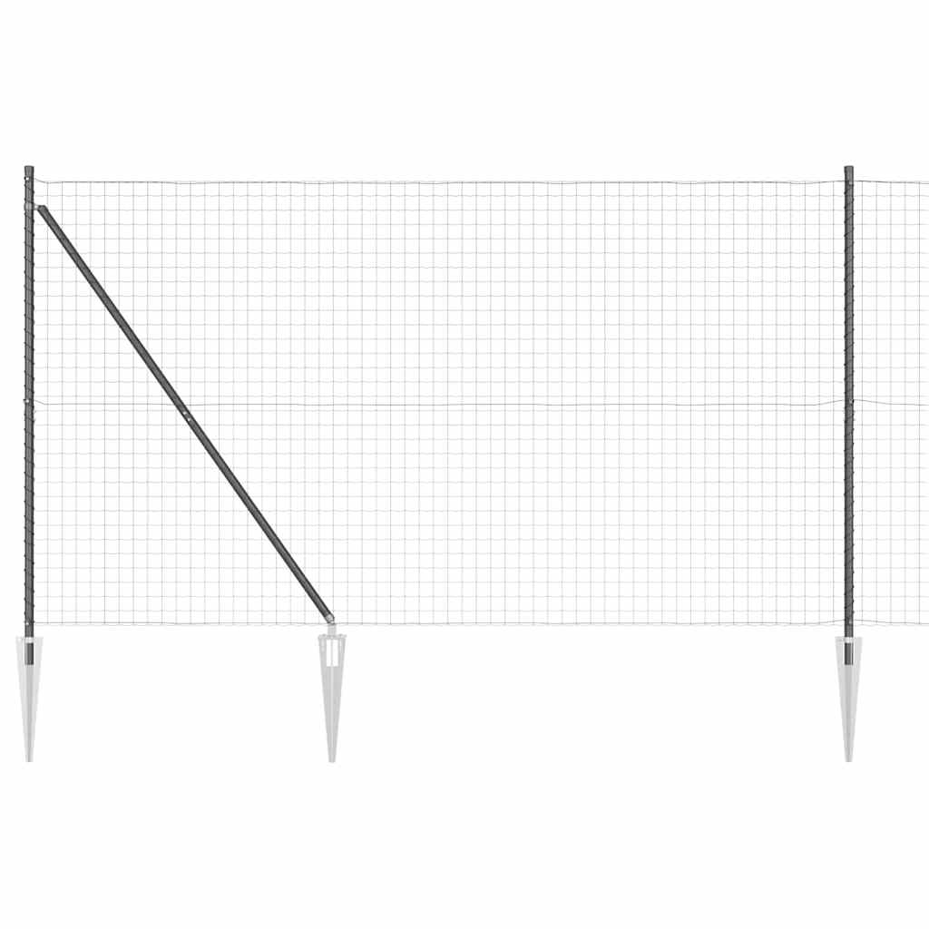 vidaXL Ogrodzenie z drutu spawanego z kolcami 10 x 1,5 m (S x W)