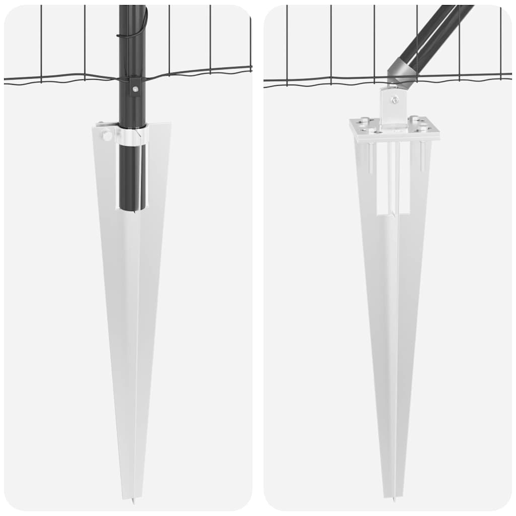 vidaXL Ogrodzenie z drutu spawanego z kolcami 10 x 1,5 m (S x W)