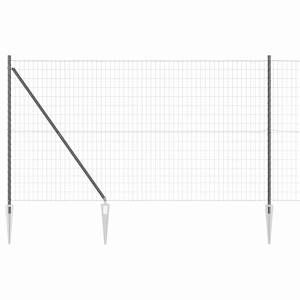 vidaXL Ogrodzenie z drutu spawanego z kolcami 10 x 1,5 m (S x W)