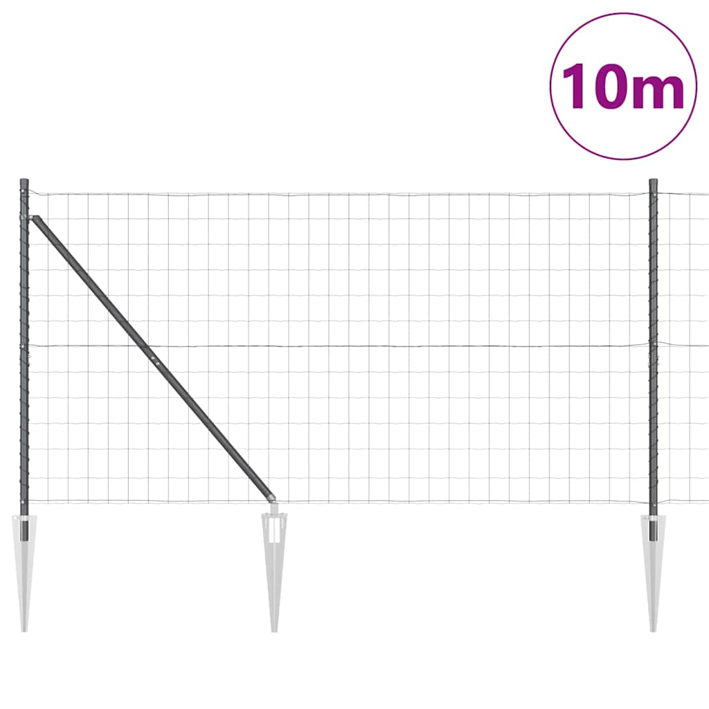 vidaXL Ogrodzenie z drutu spawanego z kolcami 10 x 1,4 m (S x W)