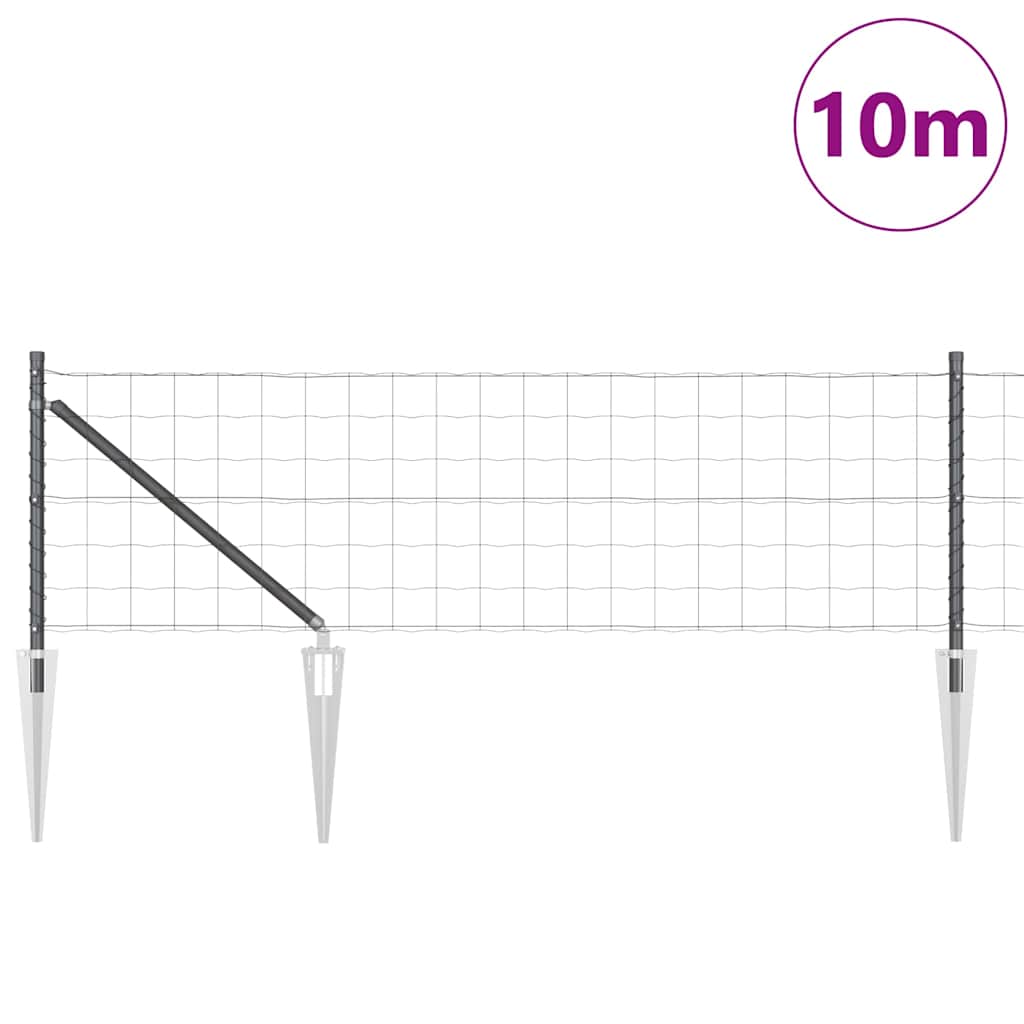 vidaXL Ogrodzenie z drutu spawanego z kolcami 10 x 0,6 m (S x W)