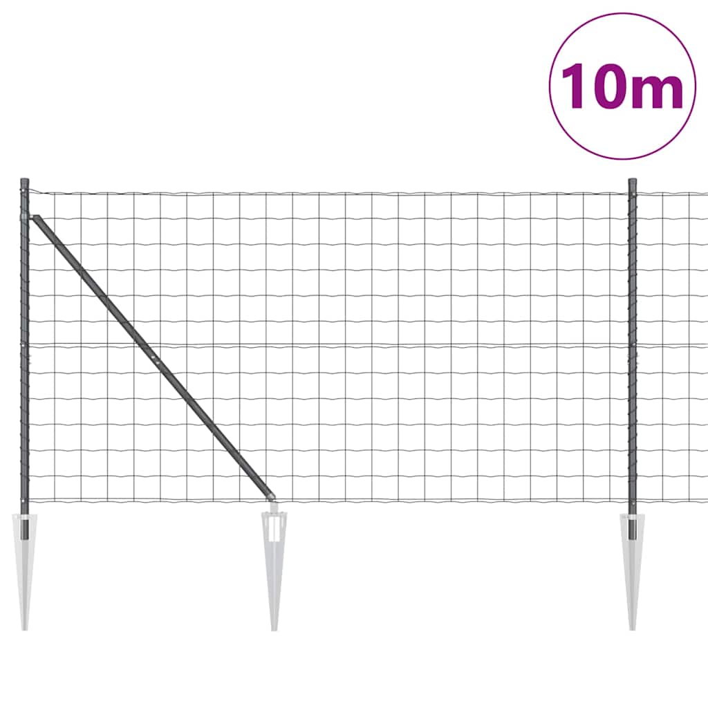 vidaXL Ogrodzenie z drutu spawanego z kolcami 10 x 1,2 m (S x W)